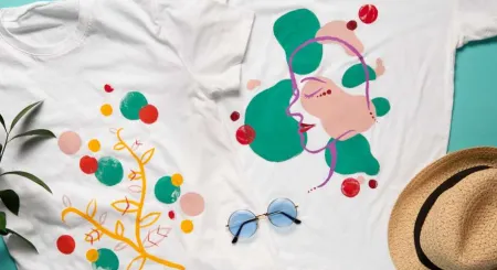 stampa DTF su maglietta bianca