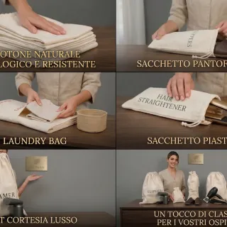 Sacchetti cotone per kit cortesia Hotel