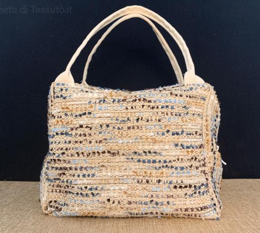 Borsa pochette in misto lino