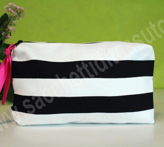 pochette per make up in cotone bio canvas pesante