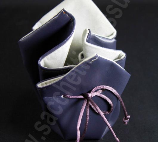 Pochette sacchetto in finta pelle per gioielleria e bigiotteria
