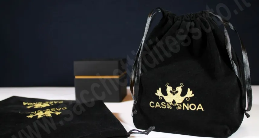 Sacchetto in velluto nero