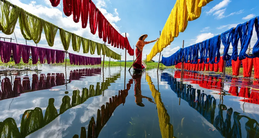 colorazione sacchetti di tessuto