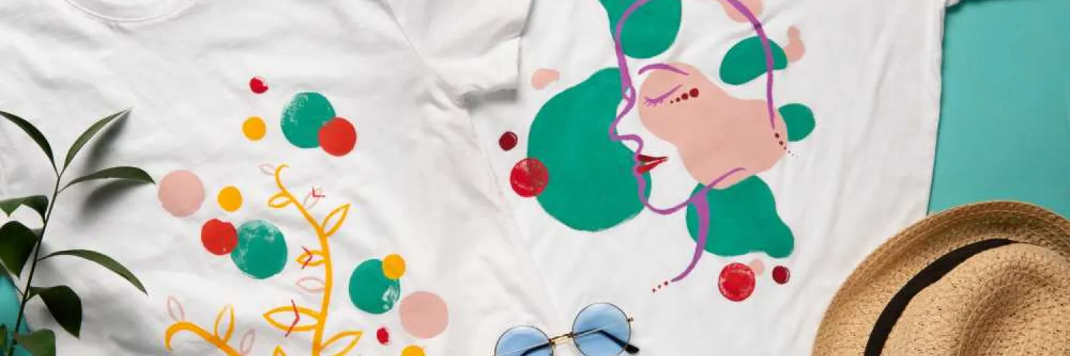 stampa DTF su maglietta bianca