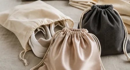 Copertina dell’articolo «Sacchetti per scarpe in tessuto: cotone, raso e microfibra a confronto»
