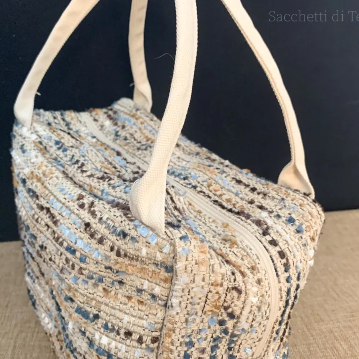 Borsa pochette in misto lino 3