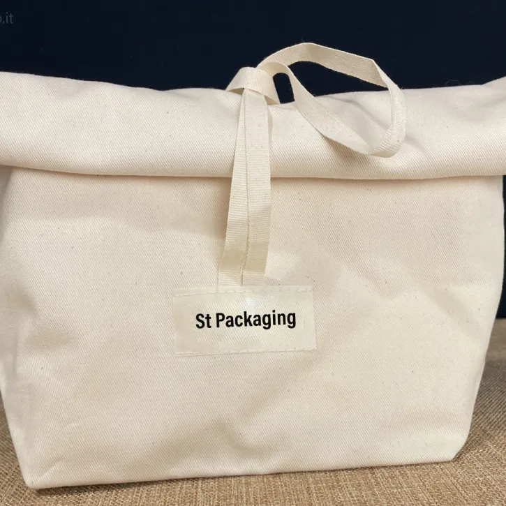 Pochette arrotolata in cotone riciclato 