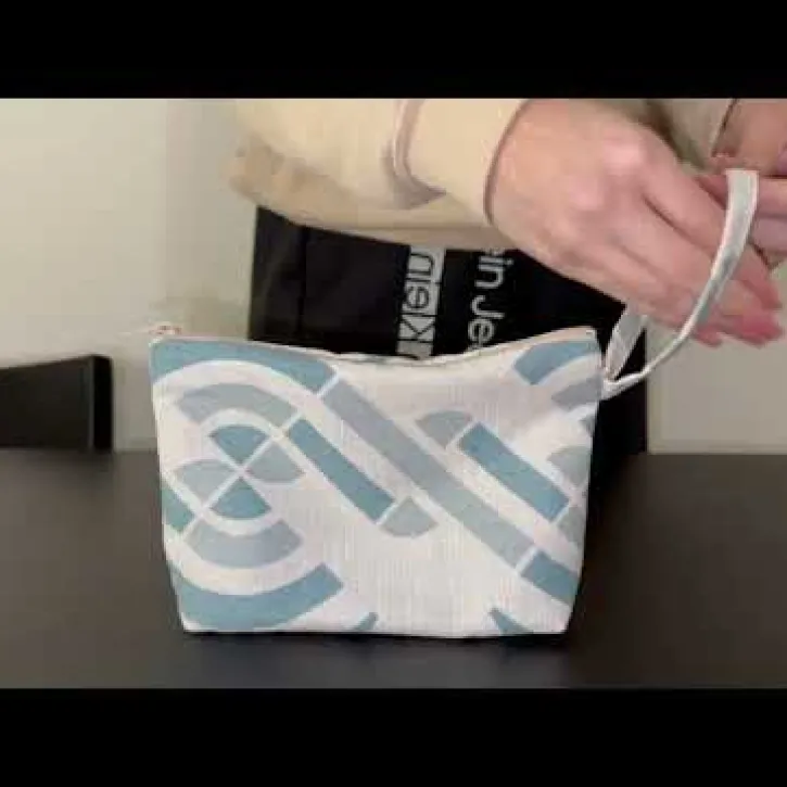 Pochette in cotone Panama stampato