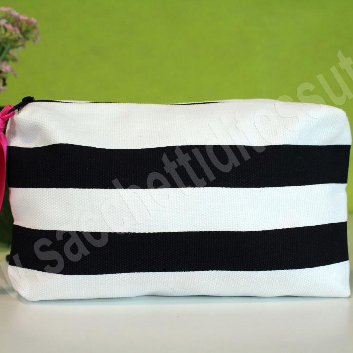 pochette per make up in cotone bio canvas pesante