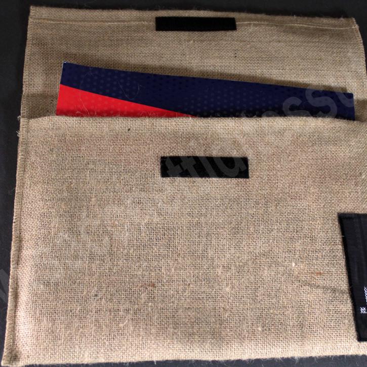 Pochette in Juta con Patella Anteriore Porta Documenti