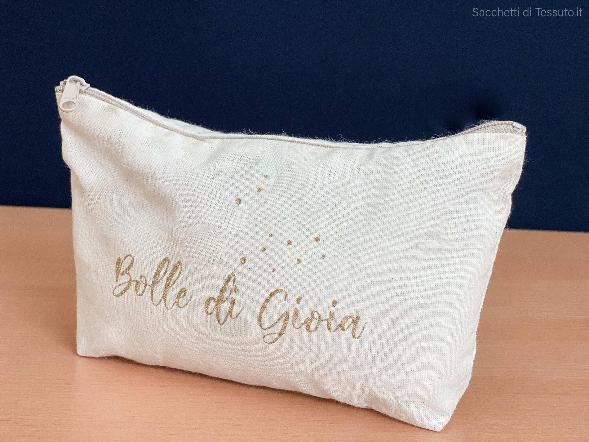 Pochette in cotone ecologico per cosmetici