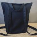 Zaino shopper in cotone canvas con chiusura zip lampo 2