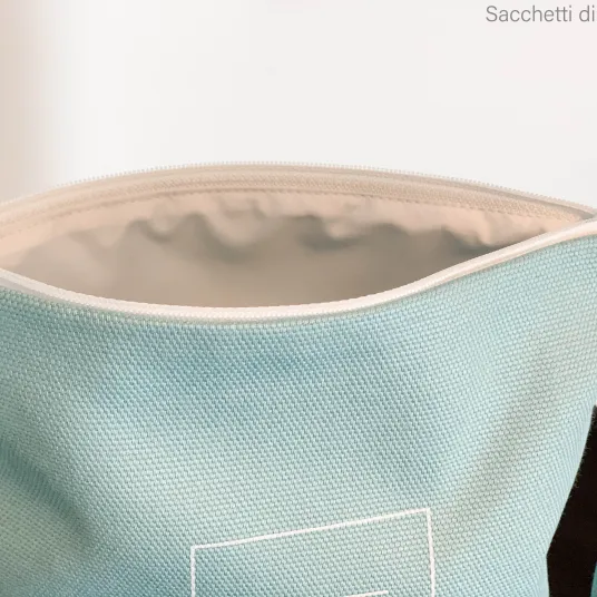 trousse porta trucchi in canvas con fodera interna