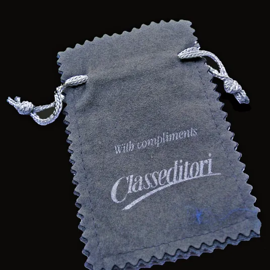 Sacchetto in velluto simil alcanta grigio per bigiotteria e gioielleria 