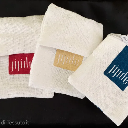 Sacchetti in lino puro con zip per contenere profumazioni in granuli