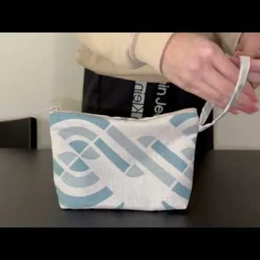 Pochette in cotone Panama stampato
