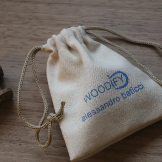 Sacchetto di cotone naturale bio ecologico per accessori musicali  