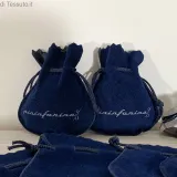 Velvet pouch with amphora shape for costume jewelry