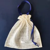 Shopper bag in natural ecological cotton mesh