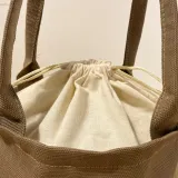 Sac en toile de coton et coton naturel avec anses finies