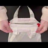 Sacchetto in cotone con chiusura coulisse e manici