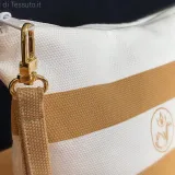 trousse à maquillage en coton canvas détail fermeture éclair éclair