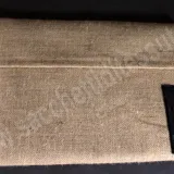 Jute folder with front flap for carrying documents and company catalogs