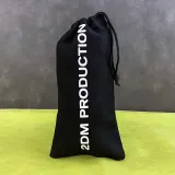 Sacchetto en coton canvas noir avec fermeture à cordon