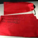Sacchetto pour chaussures homme en coton rouge personnalisé