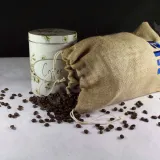 Jute bag for embroidered coffee