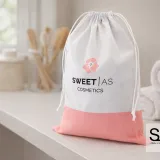 Customizable white cotton bag