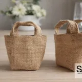 Jute pot holder for plants and flowers