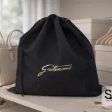 Pochon en coton noir pour sacs et maroquinerie