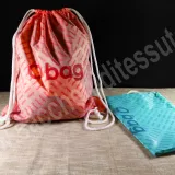 Nylon shoulder bag for footwear and leather goods with continuous print