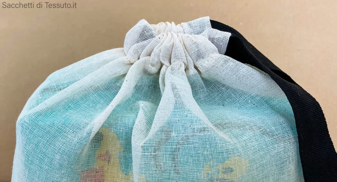 Muslin cotton bag detail