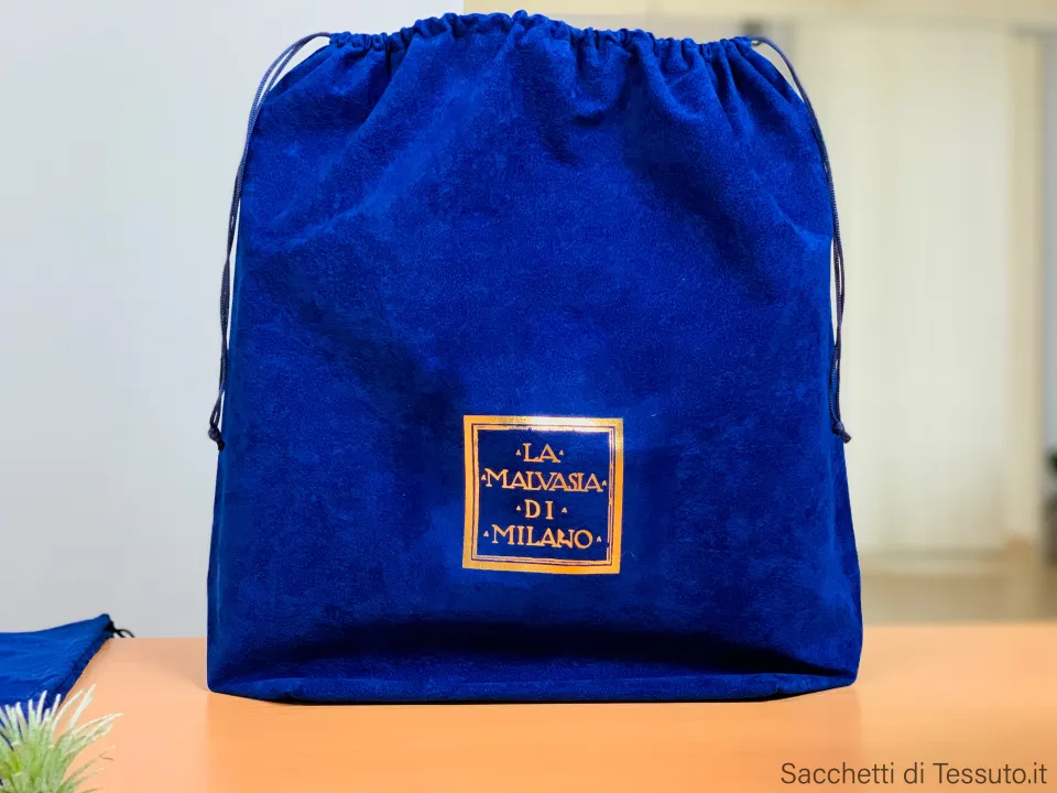 Sac en velours bleu
