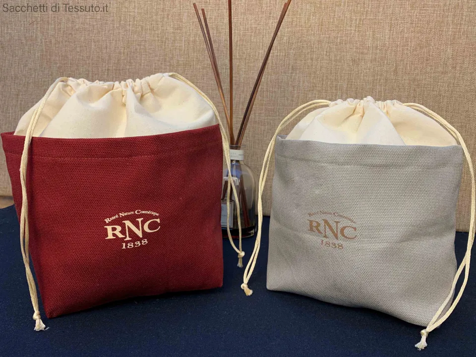 Heavy cotton bucket-shaped bag