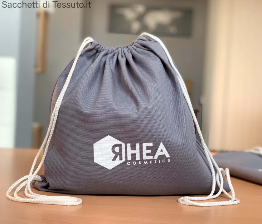 Shoulder backpack in canvas cotton
