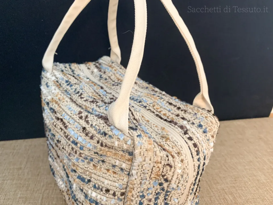 Mixed linen clutch bag 3