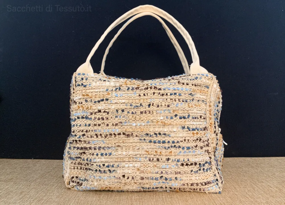 Mixed linen pochette bag
