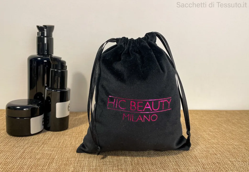 sacchetto en velours doux noir