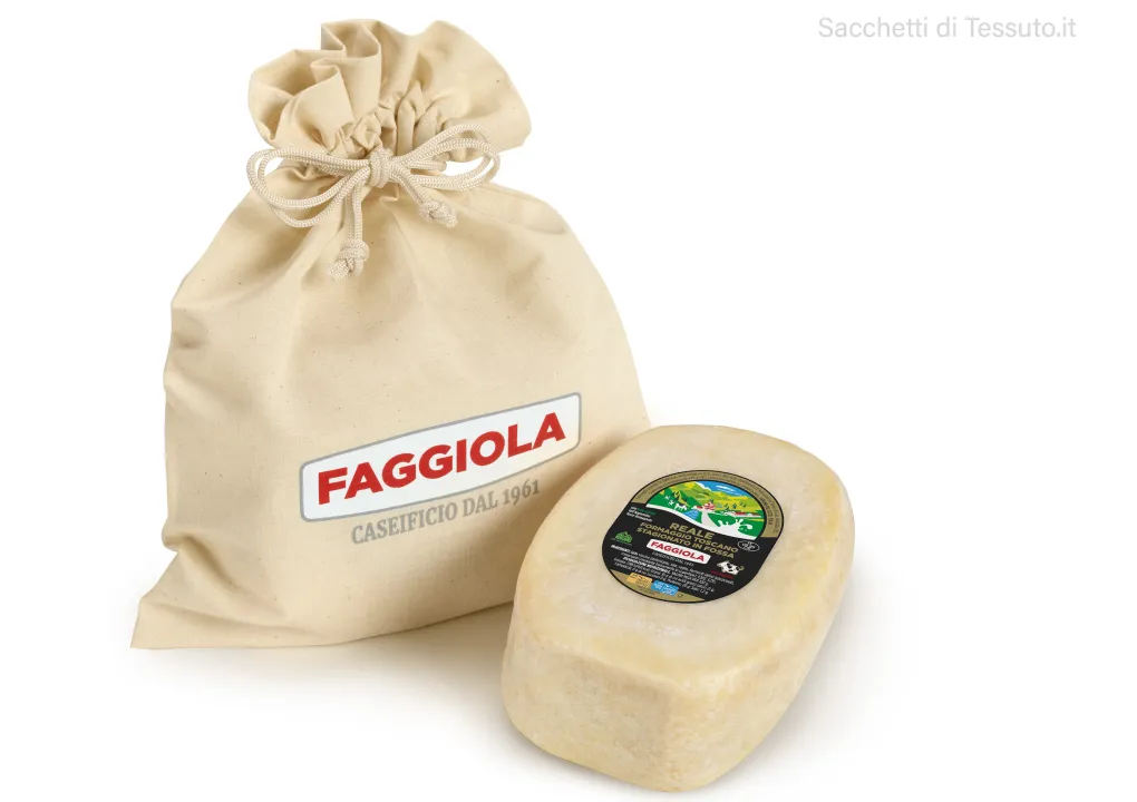 Eco-friendly cotton bag for cheeses