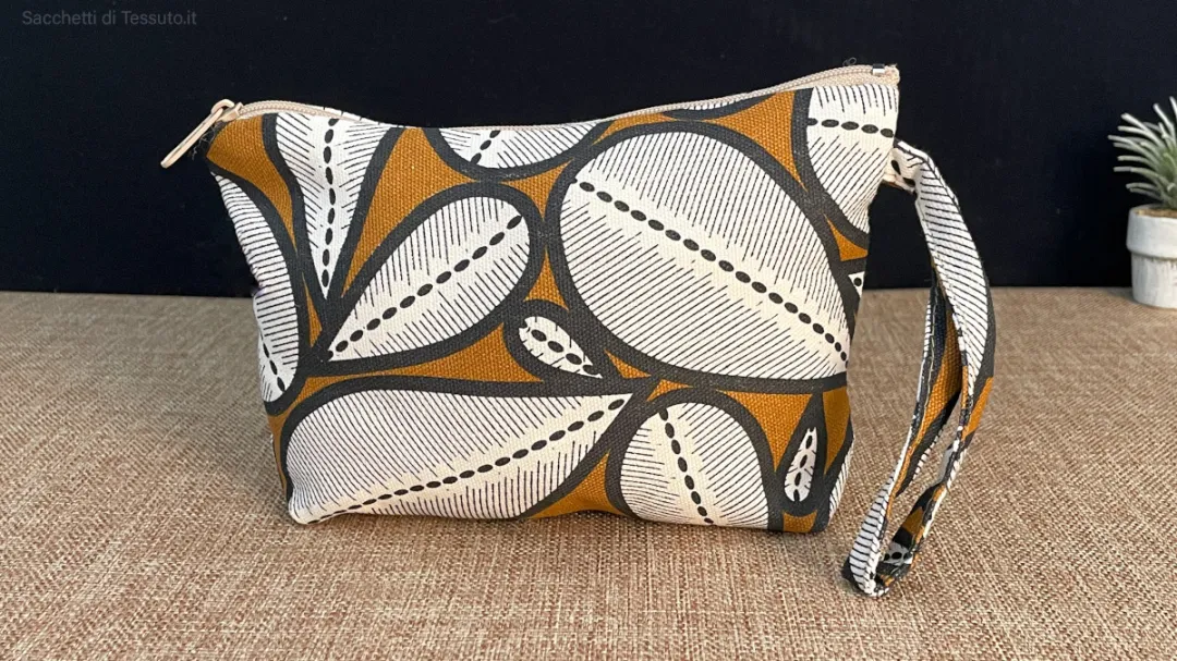 Pochette en coton avec imprimé floral