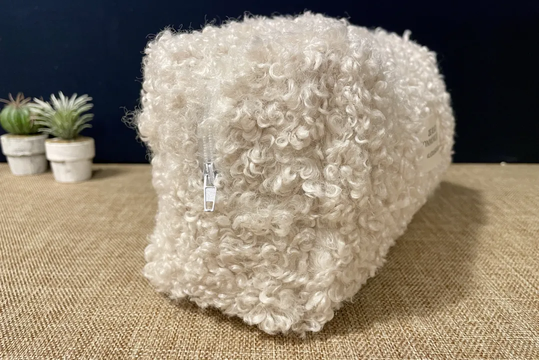 Pochette bauletto en Bouclé