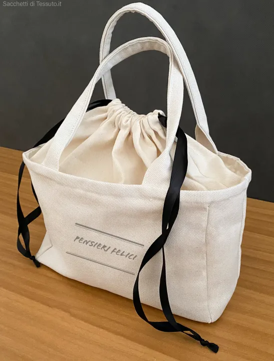 Sac en tissu coton toile écologique avec poignées