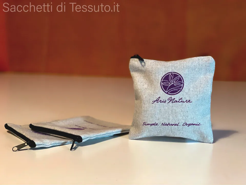 pochette en coton pour cosmétiques et parfums