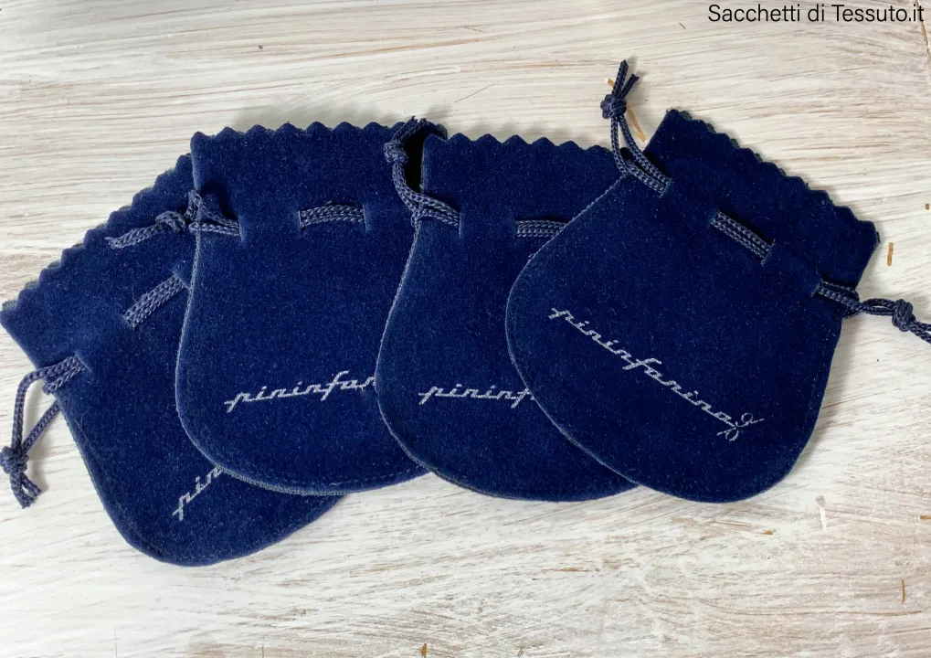 Velvet amphora bags for costume jewelry