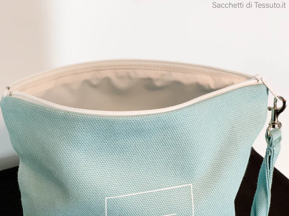 canvas makeup bag with inner lining