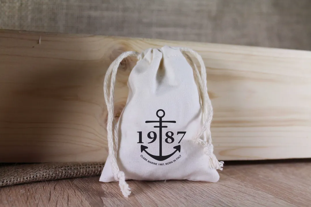 Natural cotton pouch for fashion accessories and clothing