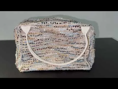 Borsa pochette in misto cotone lino
